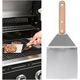 IKEA 30 cm Paslanmaz &Ccedil;elik Izgara Hamburger Spatulası, Ahşap Sap, Barbek&uuml; Mangal Spatulası