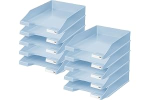 HAN 10x brevkorg CLASSIC pastellblå A4/C4 stapelbar dokumentförvaring | Tillverkad i Tyskland, A4/C4, 255x348x65 mm, dokumentförvaring, förvaringskorg, brevkorg, skrivbordsförvaring