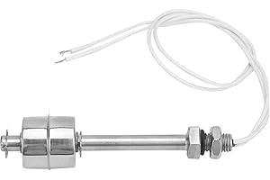 LANTRO JS Sensor de Nivel de Líquido, AC/DC 0~220 V, Sonda de Nivel de flotador de Acero Inoxidable, sensor nivel agua deposito para bomba de agua, para lata de piscina de 100 mm