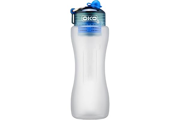 OKO H2O Bouteille de filtration 1L pour chlore, plomb, micro plastique et autres contaminants, OKO1LARCTV2