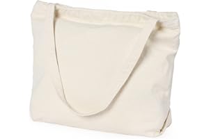 Etercycle Women's Canvas Tote Bag, Casual Shoulder Bags Big Capacity Hobo Bags with Interior Pocket for School Shopping Work Travel (White)