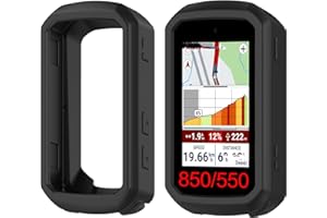 GIOPUEY Funda Compatible con Garmin Edge 850/Garmin Edge 550, Ultradelgado Silicona Case Cover, Anti-caída, Portátil - Black-B