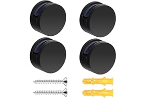 WANGENPING 4 sztuki uchwytów na lustro ścianne, uniwersalny okrągły zacisk szklany, zacisk ze stopu cynku z 4 rurami rozprężnymi i śrubami, obrazy