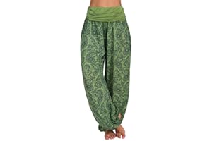 Minetom Pantalones Estilo Hippie Mujer Vendimia Estilo Nacional Pantalones Holgados Bombachos Ocasionales del Hippie Boyfriend Harem Pantalón