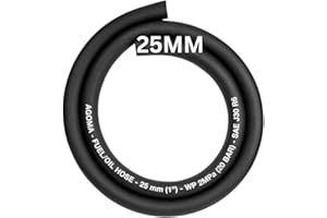 AP SUPPLIES 25mm x 3meter Fuel Hose - Reinforced Rubber Hose for Fuel, Diesel, Petrol, Water - Oil-Resistant Flexible Pipe for Engine Fuels, Industrial Use