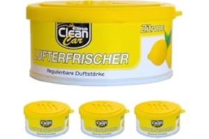 BELUIN Ambientador De Coche 4 latas Para Mantener Un Aroma Agradable - Neutralizador De Olores Para Coches Y Ambiente - Perfume Coche Con Diferentes Aromas Naturales (Limón)