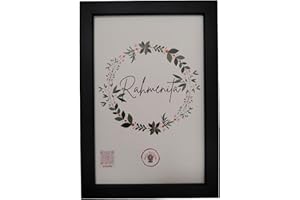 Rahmenita Bilderrahmen DIN 10 x 15 cm, 2er Set, Pine Wood, Picture Frame, Echtholzbilderrahmen (Schwarz)