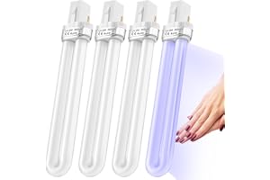 Gatuida Nail Lamp Bulb Replacement: 4pcs UV 9W 365nm Bulb Lamp Bulb Tube for Nail Art Dryer UV Lamp Light