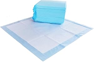 Amazon Basics Läckagesäkra doftande kisskydd i 5 lager för hundars toaletträning, 55,9 x 55,9 cm, 1-pack, vanliga (50 st)