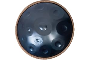 Sarospan Handpan - Tamburo da 55,9 cm, 12 note D Kurd 440 Hz, con custodia morbida, bacchette, supporto, adesivi per note, panno per la pulizia, video sulle performance dell'artista