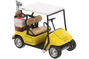VICASKY Mini Golf Cart Statue, Golf Carts Toy Model Diecast Ornament Pullback Vehicles Toy Cake Toppers Golfing Sculpture Ornament for Office Desk Decor