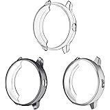Fintie Hülle kompatibel mit Garmin Vivoactive 3 Smartwatch - [3 Stück] Ultra-Dünn Leichte Polycarbonat Schutz Gehaüse Abdeckung, Silber/Himmelgrau/Transparent
