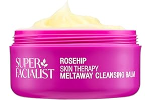 Super Facialist Rosehip Meltaway Cleansing Balm - Makeup Remover with Hyaluronic Acid & Rosehip Oil - Nourishing and Moisturising Cleanser - Smooth, Soft, and Refreshed 100ml