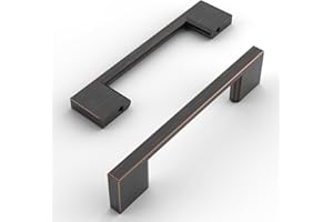 Amerdeco 10 pezzi Maniglie per Mobili da Cucina Distanza fori 96mm Olio Strofinato Bronzo Maniglie cucina armadietti in acciaio Lega di zincoper mobili da cucina per mobili UK0035