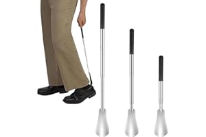 dinghaole Stainless Steel Extra Long Shoe Puller,31-65cm Retractable Shoe Puller,Extra Long Shoe Puller,Shoe ThreaderShoe Lifter,Shoe SlipperShoe Puller