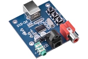 Lazmin 5 V Mini PCM2704 USB 3.5mm Tarjeta de Sonido de Audio DAC Decodificador Módulo de Unidad Libre para PC portátil Amplificador HiFi