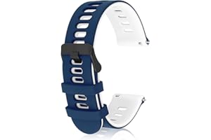 Amaxiu Silicone Watch Bands Quick Release Sport Watchbands Universal Replacement Watch Straps for Men Women, Black Buckle