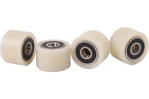 Smart Machines Nylon-Polyamid-Rollen, 30 mm Durchmesser, 20 mm breit, 8 mm stark, präzise gefräst, 4 Stück