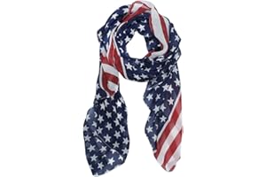L-FENG-UK Melody Unisex Fashion Charming Patriot Patriotic US USA American star Flag Pattern Print Shawl Scarf Wrap SCF003 Garden, Lawn, Supply, Maintenance
