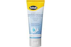 DR. SCHOLL'S Scholl Crème Pieds Hydratation Renforcée - Peaux Sèches et Abîmées - Glycerine Enrichie pour Pieds Plus Doux - Hydrate Immédiatement et Protège Contre Sécheresse - Confort Durable - 75ml
