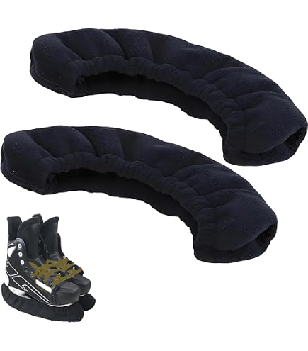 Kit Protection Pour Patins à Glace – 2 Housses élastiques + 2 Protège-lames Réglables + 1 Serviette