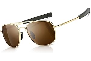 SUNGAIT Męskie Wojskowe Okulary Przeciwsłoneczne Spolaryzowane Styl Pilotka Bagnetowe świątynie