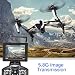 Produktbild Wltoys Q333A Große Drohne mit Kamera und FPV Bildschirm 5.8G Live Übertragung Monitor 720P Cam Headless Modus für Erfahrener, mit 4G Speicherkarte, Garantie, 1 Akku, Weiß, Maße 31x31x16 cm