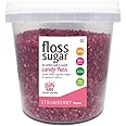 Fluffy Tubs Floss Sugar/Candy Sugar/Flavoured Sugar Strawberry Flavour 500gms (Sugar & Natural Colours)