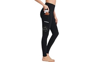 BAYGE Leggings Deportivos Térmicos Mujer Cintura Alta Fleece Forrado Impermeable Opaco Control Vientre Ajustado Slim Fit Yogahose Pantalón Deportivo Sweathose Fitness con Bolsillos