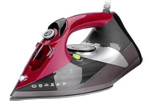 SKUKKY Bügeleisen, Dampfbügeleisen für Kleidung, 3000W schnelle gleichmäßige Wärme, Garment Dampftrockener Dampfbügeleisen, selbstreinigend, antihaftbeschichtete Keramiksohle, leistungsstarker Dampf