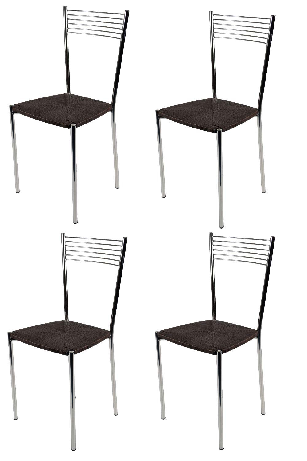 Tommychairs Set 4 Sedie Moderne E Di Design Elegance Per Cucina Bar Salotti E Sala Da Pranzo Con Robusta Struttura In Acciaio Cromato E Seduta In