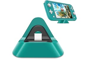 Triangle Console Ladestation für Nintendo Switch/Switch OLED/Switch Lite, Kompakt Mini Switch Konsole Ständer mit USB-C-Anschluss Switch Lite Charger Dock Stand - Türkis