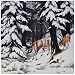 Produktbild 3dRose LLC mp_35423_1 Mauspad, Winterschneeszene mit Hirsch