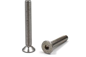 DSM-VERBINDUNGSTECHNIK Vite a testa svasata con esagono incassato, a norma ISO 10642/DIN 7991, acciaio inox, A2, V2A (10 pezzi, M8 x 80 mm)