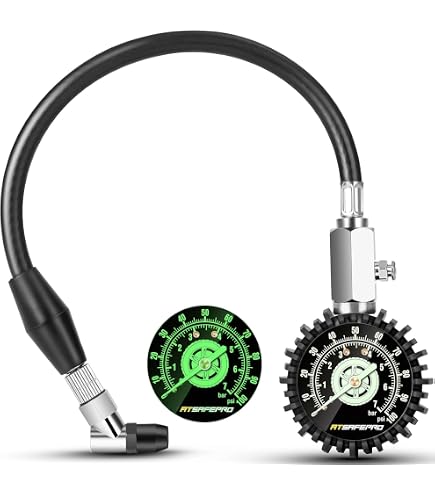 TireTek Manometro Per Pneumatici 0-60 Psi – Analogico, Preciso, Con Valvola Di Scarico, Per Auto E Moto