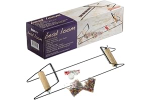 THE BEADSMITH Beadsmith Metal Bead Loom Kit 16x6cm Weaving Loom Area