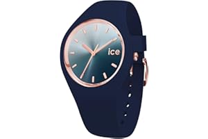 Ice-Watch - Ice Sunset Blue - Montre Bleue pour Femme avec Bracelet en Silicone - 015751 (Medium)