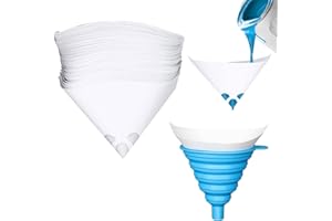 afhgdjr 100 Stück Lacksieb,Lackfilter,Farbfilter,Filtern Sie Farbe,um Partikel zu reduzieren,für Automobilsprühfarbe, Wassertransferdruck,Spritzpistole Lackierpistole (mit 1 Stück Silikon)