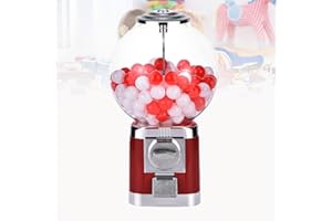 NZVZGKTNTW Gumball Machine,1.26in Ball Bulk Vending Machine W/Key Classic Bubble Capsule Toys Dispenser, Automatic Capsule Vending Machine For Retail Stores(Red)