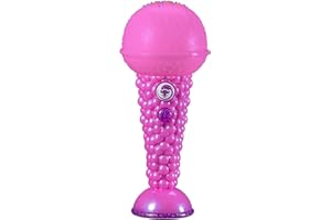 eKids TR-070 Trolls World Tour Sing-a-Long Microphone in Pink with Flashing Lights