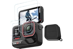 IKSAMY Screen Protector for Insta360 Ace Pro 2-2 Pack Lens and Screen Protector for Insta 360 Ace Pro 2 Accessories, 9H Tempered Glass Hardness, HD, Scratch-Resistant Tempered Glass | Includes Lens Cover