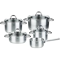 SET PENTOLE LAGOSTINA SFIZIOSA BATTERIA DI PENTOLE 10 PEZZI IN ACCIAIO Inox 1810  6838