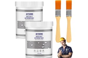 HONGECB Przezroczysty preparat tworzący wodoszczelną powłokę, wodoodporna emulsja izolacyjno-uszczelniająca, wodoodporny, niewidoczny agent odporna na wycieki, do użytku wewnątrz i na zewnątrz, 600 g