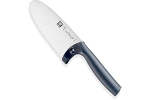 ZWILLING Twinny Coltello da cuoco per bambini, 10 cm, Acciaio inox, Lama arrotondata, Progettato per le mani dei bambini, Impugnatura in plastica, Blu