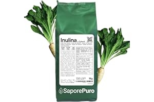 SaporePuro Inulina w proszku 1000 gr - Błonnik z korzeni cykorii - naturalny prebiotyk - KRÓTKI ŁAŃCUCH