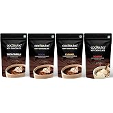 COCOSUTRA Hot Chocolate Mix Combo | Swiss Vanilla, Mocha, Caramel & Hazelnut Flavoured | Enjoy hot or cold | Pack of 4 (Each 100 g) 400 g | Vegan Drin