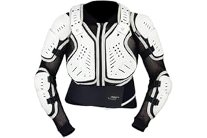 MCW Kids Children White Body Armour Motocross Jacket Chest Spine Protection