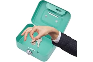 GENERISCH Money Box with Key | Metal Cash Box with Key Lock, Safe Lock Box | Metal Coin Bank Portable Heavy Duty for Coin Collection in Daily Sale