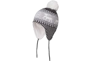YAMEE Cappello Bambino Cappello Maglia Invernale Cappello da Bambini Invernale con Orecchie Autunno e Inverno Caldo Carino Berretto Bambino Invernale Cotone Berretti Caldo Pile di Cotone, 0-5 Anni