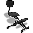 cinius Ergonomic chair (Made in Italy) with knee support and backrest, also suitable for tall people (up to 190 cm) Ideal for sitting workers